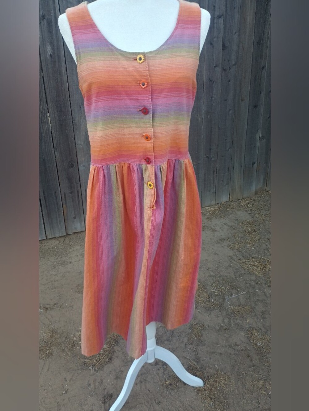 Indian Summer Handmade Cotton Drop Waist Dress
